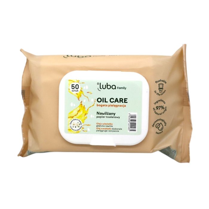 Luba Family вологий туалетний папір з клапаном Oil Care 50 шт.